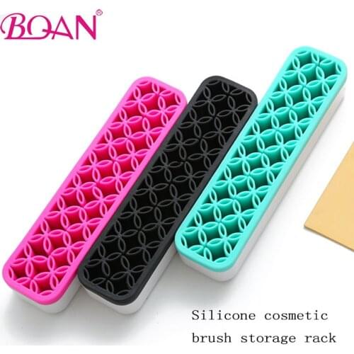 BQAN 1 Pc Silicone Nail Pen Holder Organizer Makeup Brush Display Stand Rack Storage Case Nail Pen Holder Makeup Brush Stand