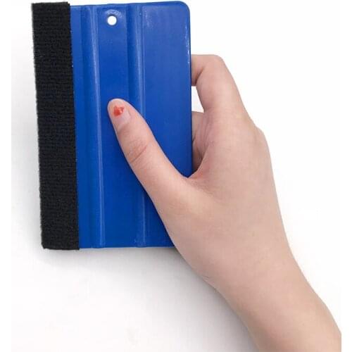 1PCS Car Vinyl Film wrapping tools Blue Scraper squeegee with felt edge size 12.5cm*8cm Car Styling Stickers Accessories