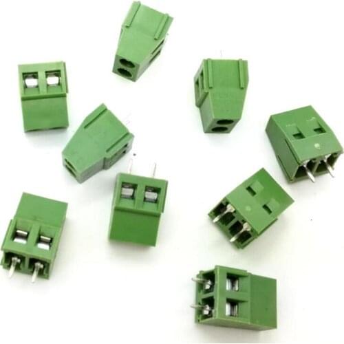 100pcs 2 Pin Screw Terminal Block Connector 5mm Pitch G