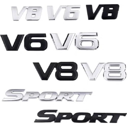 10x 3D Metal Chrome Logo Car Sticker SPORT Emblem Badge Door Decal Auto Accessories for Toyota Highlander BMW HONDA Car Styling