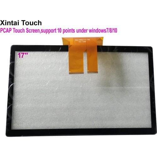 17" 10 points Projected Capacitive touch screen panel overlay kit with USB controller, driver free, plug and play