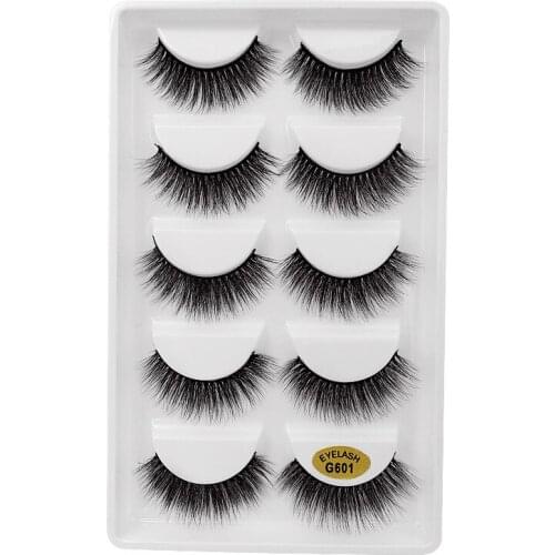 3D Mink Hair False Eyelashes Plastic Cotton Stalk Eyelashes Soft False Eyelashes