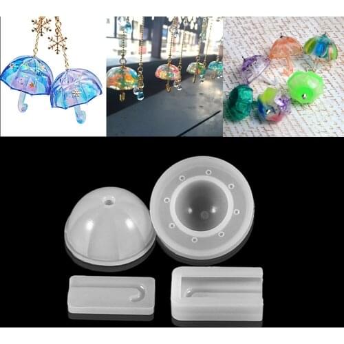 3D Umbrella Epoxy Mold Umbrella Silicone Mold DIY Jewelry Making Resin Molds Dried Flower Resin Decorative Hand Crafts Tools