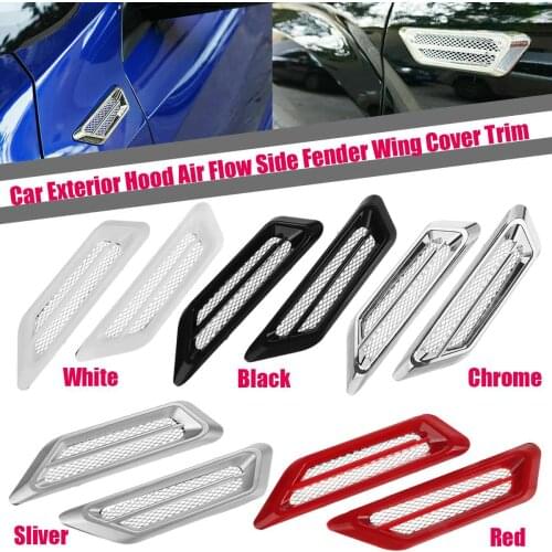 5 Color Car Exterior Hood Air Flow Side Fender Vent Intake Air Wing Cover Trim Car Styling Shark Gill ABS 3D Decoration Sticker