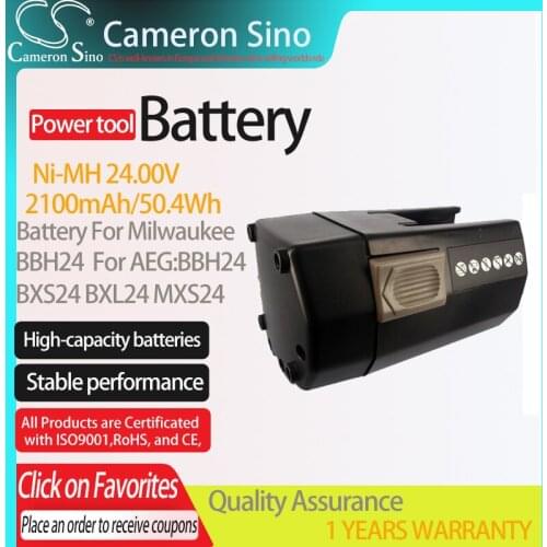 Cameron Sino Battery for Milwaukee BBH24 for AEG BBH24 fits BXS24 BXL24 MXS24 Mini Relay SH04 17 Power Tools Replacement battery