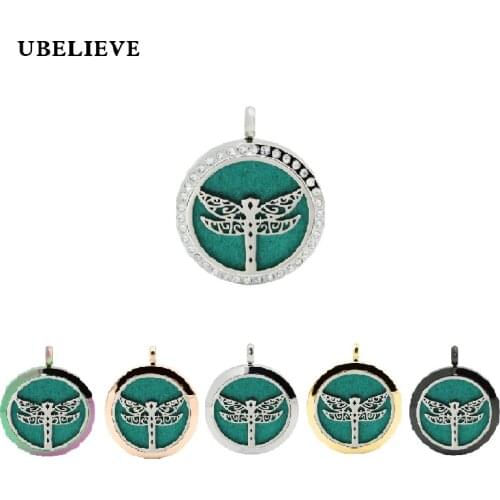 Aromatherapy Locket Pendant 30mm Stainless Steel Aromatherapy Essential Oil Diffuser Necklace Locket Pendant Jewelry Free Pads