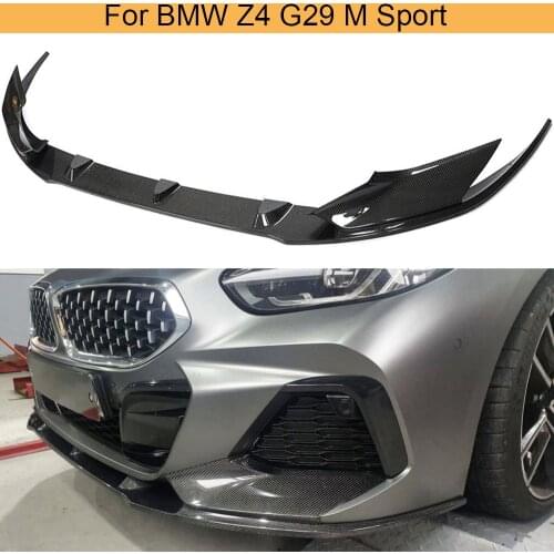 Car Front Bumper Lip Spoiler Splitters for BMW Z4 G29 M Sport 2019 2020 Front Bumper Lip Extention Guard Splitters Carbon Fiber