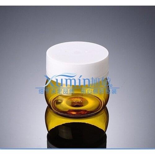 Free shipping: 150g yellow jar,150ml Mask Bottle Plastic 150g Cream cans multi-purpose PET Container Home Storage Airtight Jar