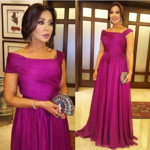 Elegant Mother Of The Bride Dresses Draped Floor Length Plus Size Women Prom Party Gowns Mother Wedding Guest Gowns 2019