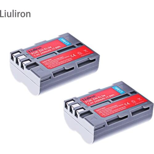 EN-EL3e EN EL3e ENEL3e 2400mAh Camera bateria Batteries AKKU + LCD USB Charger For Nikon D30 D50 D70 D70S D90 D80 D100 D200 D300