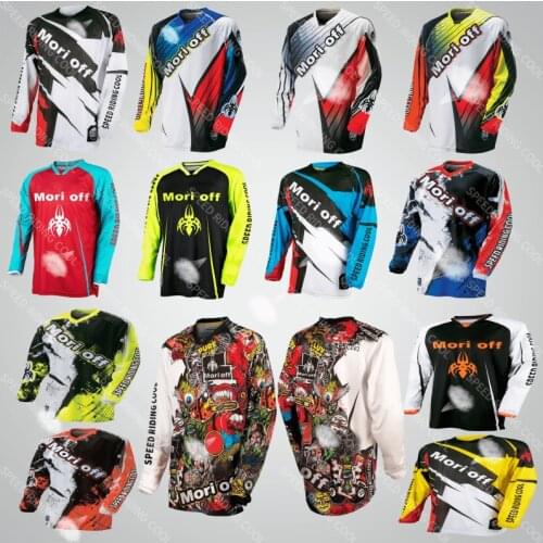 Cycling mountain bike competition black off-road motorcycle riding downhill mtb jersey BMX DH dry breathable long sleeve shirt