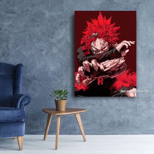 Canvas Anime Eijiro Kirishima Red Riot Pictures Home Decoration Paintings Poster HD Prints Wall Art Modular Living Room Framed
