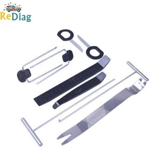 9PCS/SET Black Auto Removal Tool Car Disassembled Refit Audio Portable Pry Installer Car DVR Player Trim Panel Dashboard