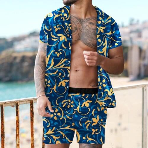 Mens Casual Blouse Casual Loose Shirt Tropical Plants Print Short Sleeve Tops Short Sleeve Tee Shirt Summer Casual Handsome Men