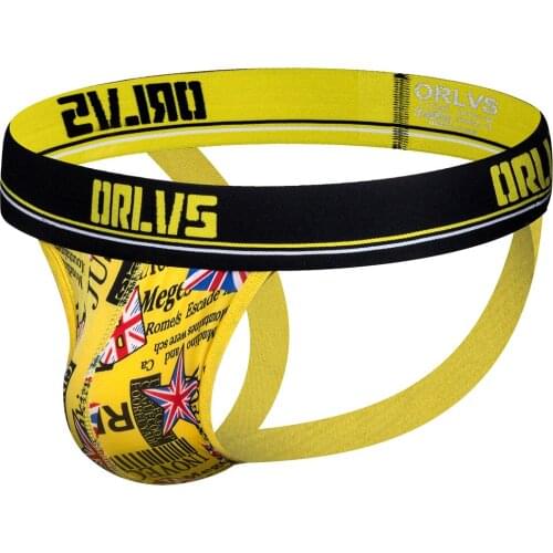 ORLVS Mens Underwear Sexy Srting Men Briefs Jockstrap Pouch Cuecas Man Cotton Panties Thongs Mesh Underpants Gay Slip Homme