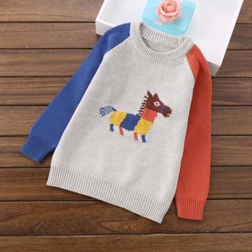 2019 New Fashion Boys Sweaters 2-8 Years Children Sweaters Cartoon Boys Clothing
