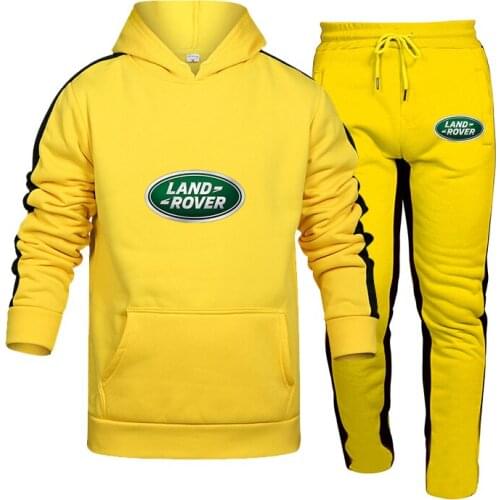 2021 Land Rover New Mens Womens Couple Fashion Hoodie + Sweatpants Suit Candy Color Pullover Spring Autumn Must-Have Hoodie+1