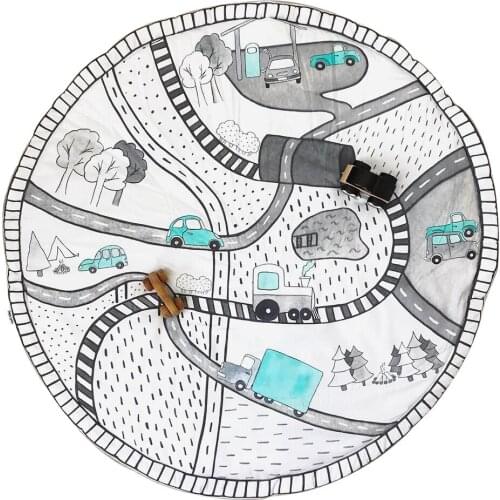 New Baby Play Mats Kids Crawling Highway Carpet Floor Rug Baby Bedding Blanket Cotton Game Pad Children Room Decoration