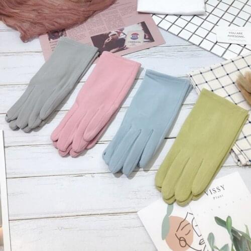 New Autumn And Winter Women Keep Warm Touch Screen Thin Section Gloves Single Layer Simple Style Solid Female Drive Cycling