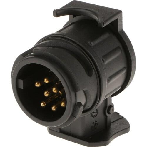 13 pin to 7 pin Twin Short Towing Caravan Socket Trailer Plug Converter