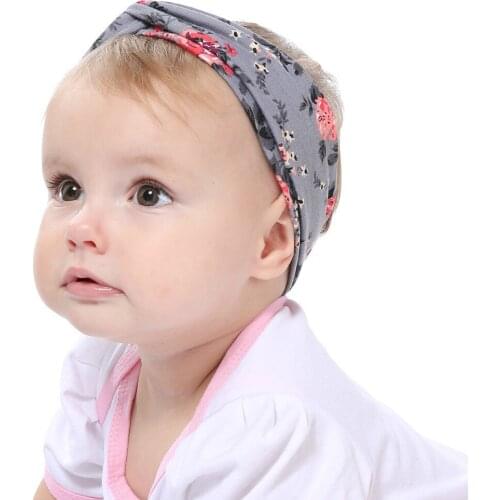 MAYA STEPAN 1 Piece Children Fashion Print Cross Hair Head Band Accessories Baby Newborn Hair Rope Headband Headwear Headwrap