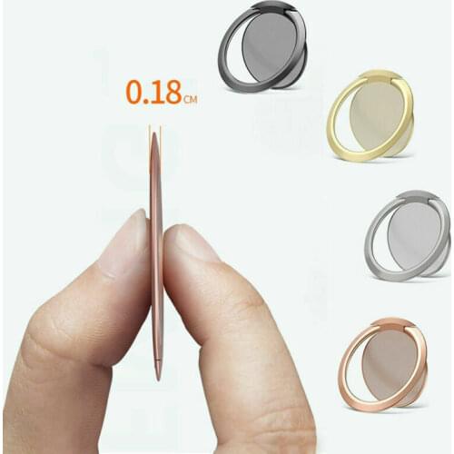 Gray/Rose Gold/Silver/Gold Optional 1.8mm Ultra Thin Stand Magnetic Phone Mount Finger Ring Holder For Cell PhoneTablet