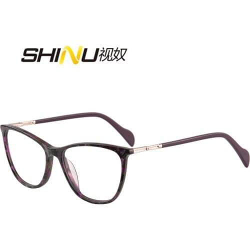 SHINU Brand Progressive Multifocal Reading Glasses men woman anti blue light acetate optical frame prescription eyewear RD153