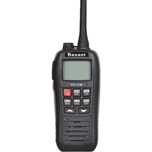 Top 100% Brand New IPX7 Waterproof VHF Handheld Marine Radio RS-37M USB Charging Interphone Rechargeable 5W VHF Ship 2 Way Radio