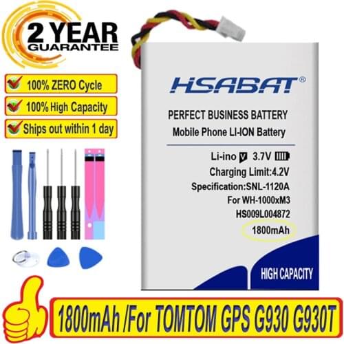 Top Brand 100% New Battery for TOMTOM GPS G930 G930T A8 AHL03714100 HS009L004872 Go 530 Live, 630 630T 720 730 730T VF8