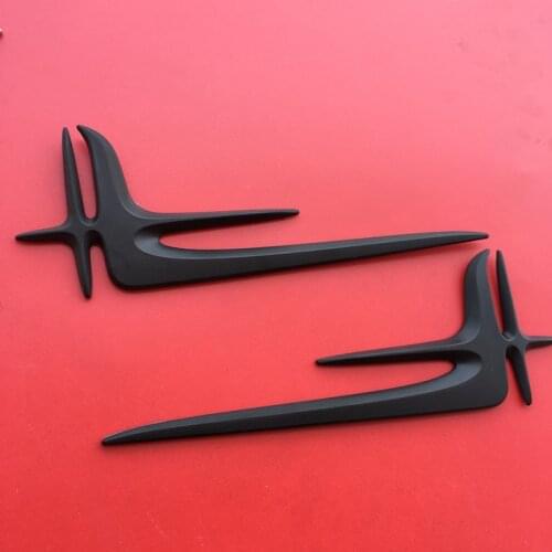 Angle Wings Rear Side Extended Edition Emblem for Benz C180L C200L C300L E300L Car Styling Refitting Badge Sticker Chrome Black