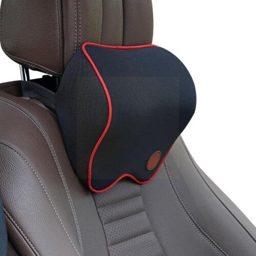 Universal Car Seat Headrest Pad Memory Foam Travel Cushion Seat Car Head Headrest Headrest Rest Pillow Neck Massage Mesh Ne T4O7