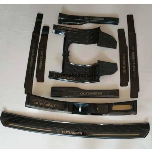 High-quality stainless steel Trunk Tread Plate Trim Scuff Plate/Door Sill Door Sill For Mitsubishi Outlander 2013-2019 styling