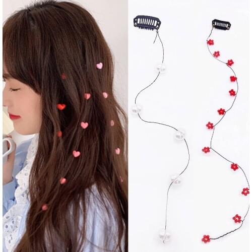 Super fairy female 1PC streamline hairpin hair comb invisible small fresh flower jewelry crystal decorative hair braided Fashion