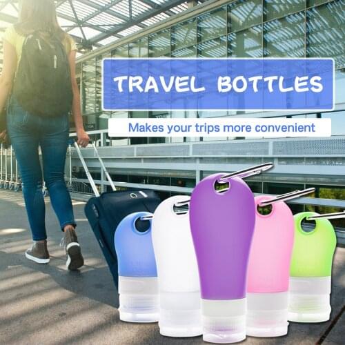 38/60/90ml Travel Bottles Leakproof Silicone Refillable Travel Containers Squeezable Travel Tube Sets Toiletry Containers