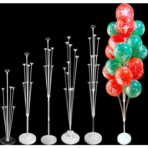 7 /11/19tubes Balloon Holder Column Balloons Stand Stick Balons Birthday Party Decorations Kids Wedding Christmas Decor Supplies