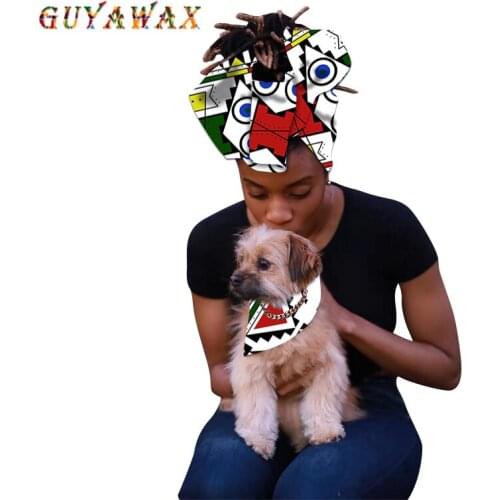 African Head Wraps For Women,Women African Clothing Bazin Rich Headwrap, Turban Wrap, African Print Headtie, Dog Neckwear