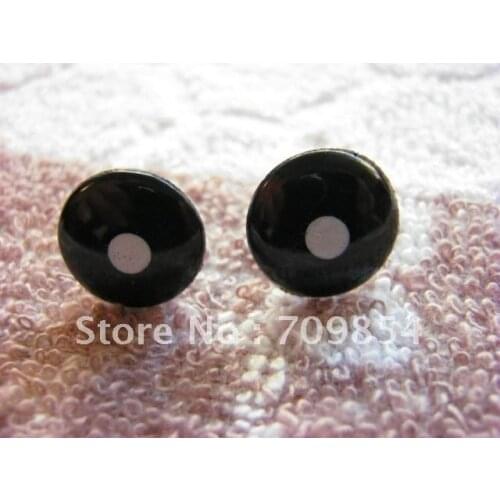 Free shipping!!! 200pcs/lot diam15mm brand new toy eye flat back with stem +washers#^white surrounding black