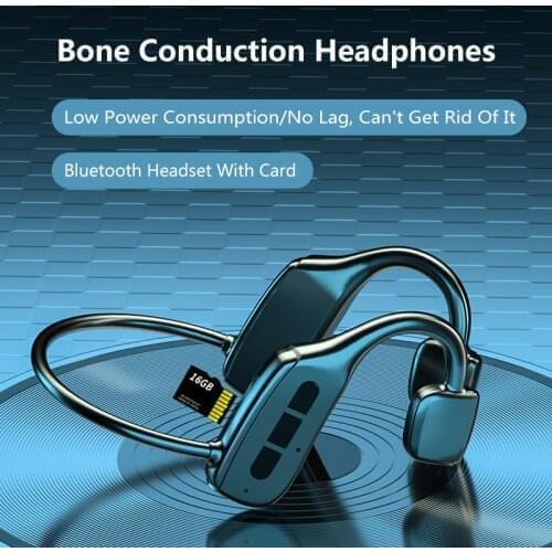 2021 New bone conduction bluetooth headset new G2 sports stereo TWS waterproof wireless headset with microphone and SD card