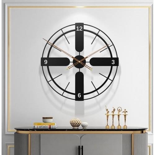 Large Creative Wall Clock Silent Living Room Metal Art Luxury Digital Wall Clock Bedroom Reloj De Pared Home Decoration DG50WC