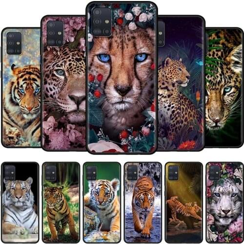 Tiger Leopard Phone Case for Samsung Galaxy A51 A71 A21s A12 A31 A41 A32 A02s A11 A72 A52 A42 5G A01 A91 Soft Cover Coque