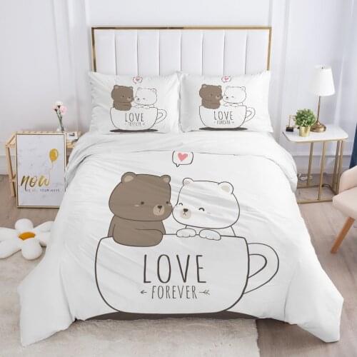 Children Bedding set for Kids Baby Child Girls boy140x200 Single Quilt/Comfortable/Duvet Cover Set Bed Linens Cute FOREVER