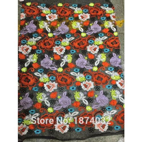 French lace african guipure lace fabric high quality lace tirm 2016 chemical net swiss voile for wedding party dress 5yards