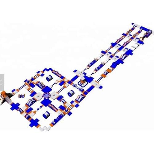 Hi Bouncia 250 People Giant Inflatable Water Park Games With TUV Certificate / Inflatable Wipeout Course For Sale