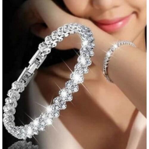 Exquisite Luxury Bling Roman Crystal Bracelet Full of Rhinestone Bracelet