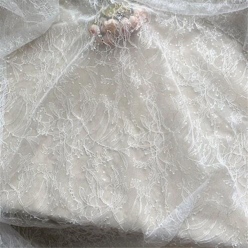 Maxsin 1 Pcs High Quality White Small Sequins Thin Lace Veil And Headdress Wedding Dress Tablecloth Photo Background DIY