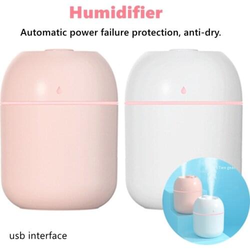 Portable 220ml Mini Water Humidifier USB Air Diffuser Fogger Mist Maker Sprayer with LED Light Desktop Night Lamp