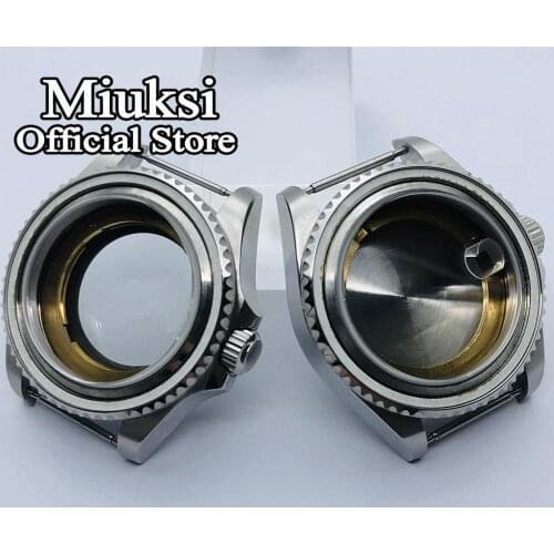 Miuksi 43mm transparent case sapphire glass fit ETA 2836 NH35 36 Miyota 8205 8215 821A Mingzhu DG2813 3804 Seagull1612 movement