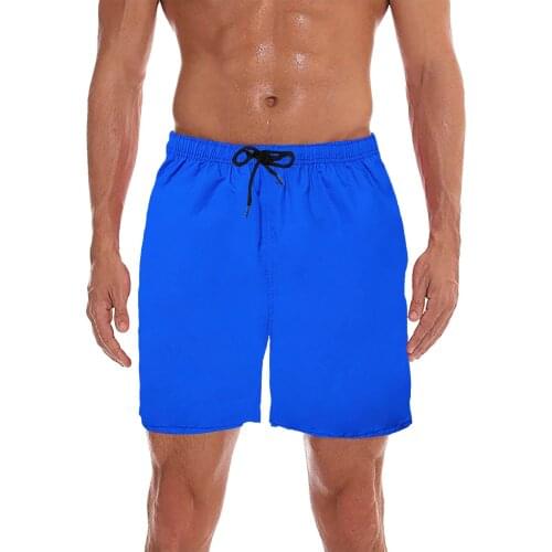 Mens Beach Swimming Trunks Shorts Quick Dry Waterproof Plain Color Straight Beach Shorts Casual Male Board Shorts Masculino