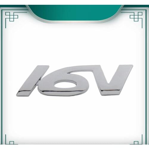 Chrome 16V 16 V for car Hood Fender trunk Nameplate Decal Emblem Badge Sticker