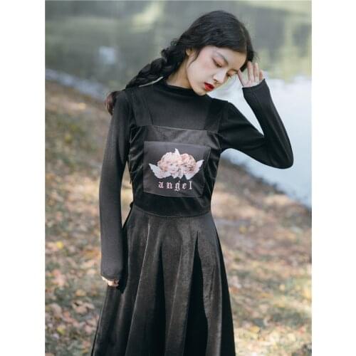 2019 new fashion womens clothing Strap dress + sweater two-piece dresses women dress